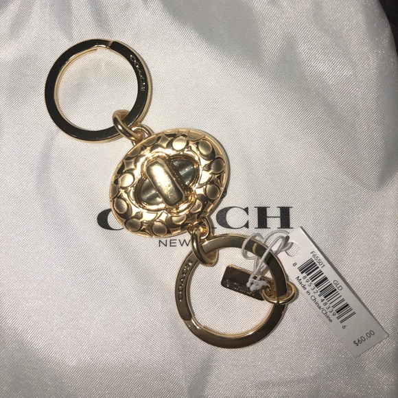Coach Accessories - Coach New with tags Signature Keychain key fob
